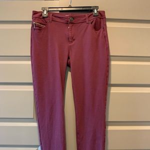 Maurices Med burgundy skinny dress pants